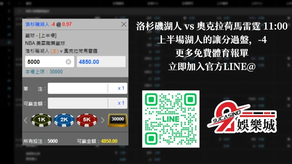 nba運彩分析-0208 洛杉磯湖人 vs 奧克拉荷馬雷霆-9J娛樂城