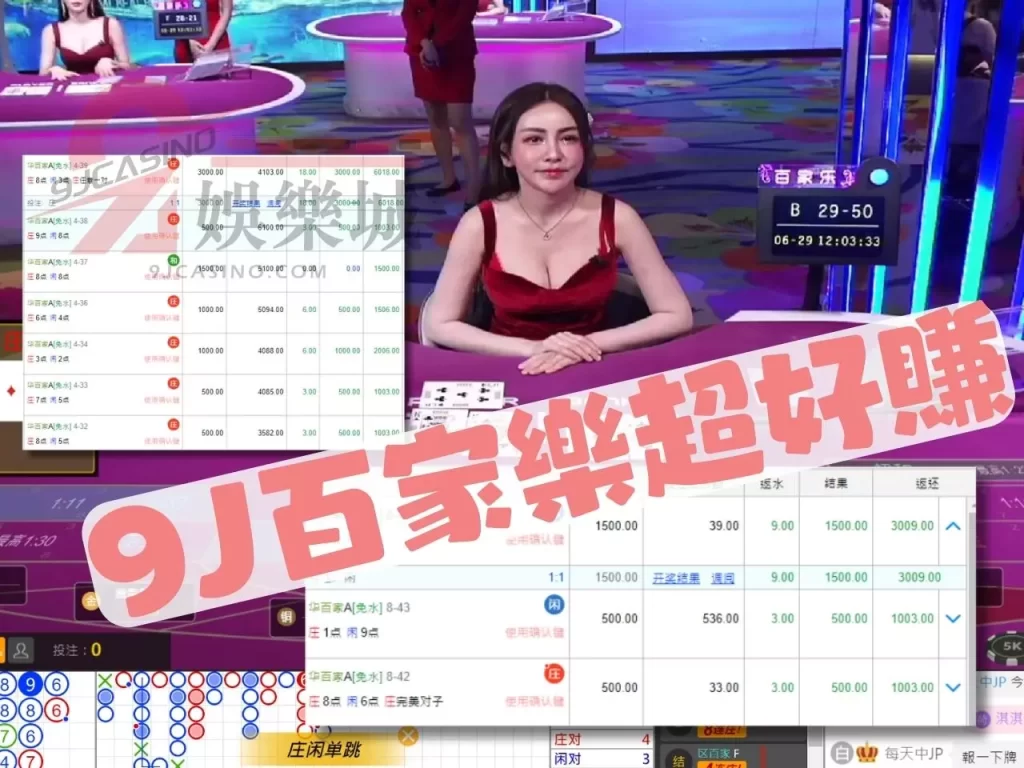 百家樂下注技巧 真人百家樂 美女荷官