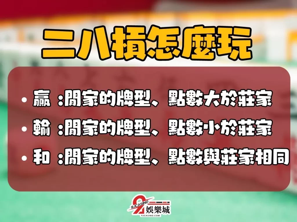 二八槓怎麼玩 3D電子麻將 9J娛樂城